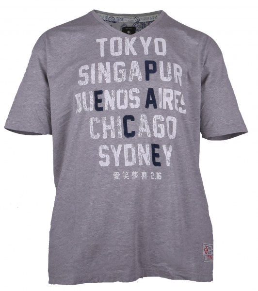 XXL4YOU - T-shirt manches courtes gris Chine 3XL