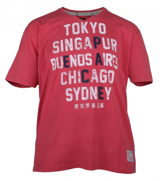XXL4YOU - T-shirt manches courtes rouge 3XL