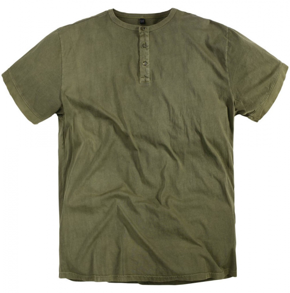 XXL4YOU - T-shirt col boutonne vert olive de 5XL a 6XL