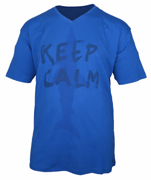 XXL4YOU - T-shirt manches courtes melange de bleu indigo 3XL a 8XL