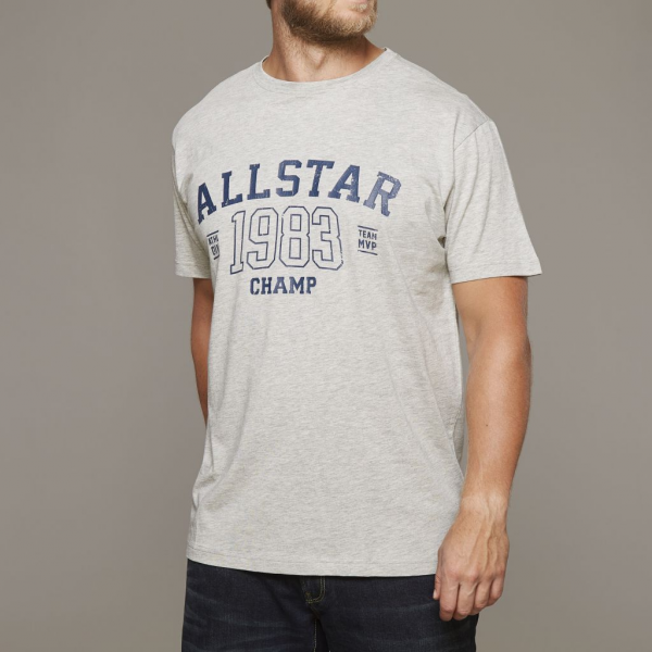 XXL4YOU - T-shirt manches courtes Melange de gris clair 3XL a 8XL
