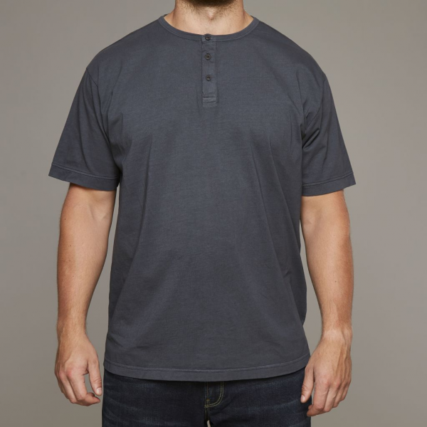 XXL4YOU - T-shirt col boutonne gris Charcoal de 3XL a 8XL