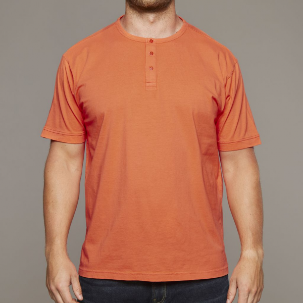 XXL4YOU - T-shirt col boutonne orange de 3XL a 8XL