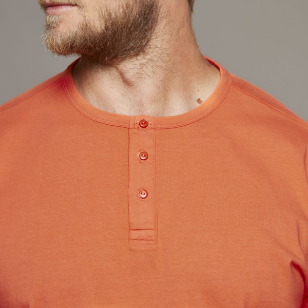 XXL4YOU - T-shirt col boutonne orange de 3XL a 8XL - Image 2