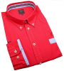 XXL4YOU - KITARO - Chemise manches longues rouge 3XL a 8XL - Image 1