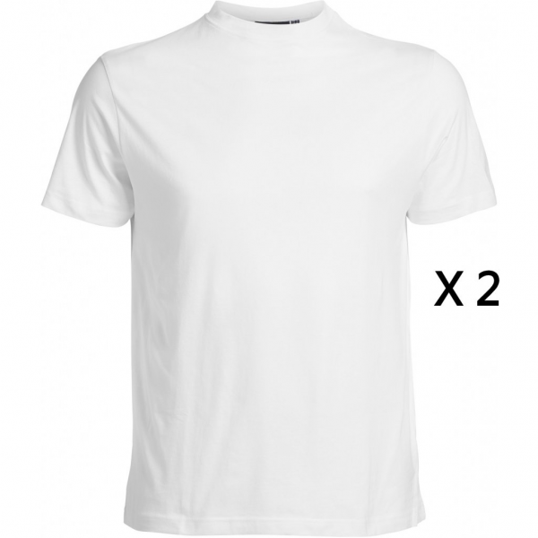 XXL4YOU - Pack de 2 tee-shirts blanc de 2XL a 8XL
