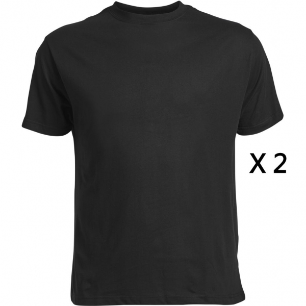 XXL4YOU - Pack de 2 tee-shirts noir de 2XL a 8XL