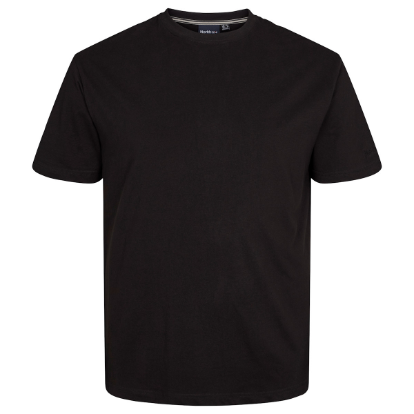 XXL4YOU - T-shirt noir de 3XL a 8XL Col rond