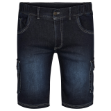 XXL4YOU Bemuda jeans cargo bleu foncé délavé grande taille 2XL - 8XL