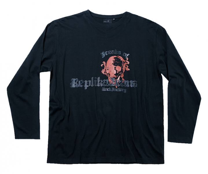 XXL4YOU - T-shirt manches longues imprime rock noir 3XL a 5XL
