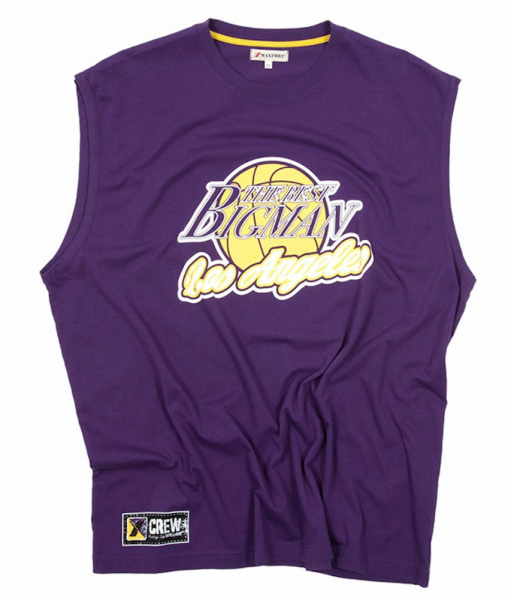 XXL4YOU - T-shirt sans manche Basketball Los Angeles violet de 3XL a 8XL