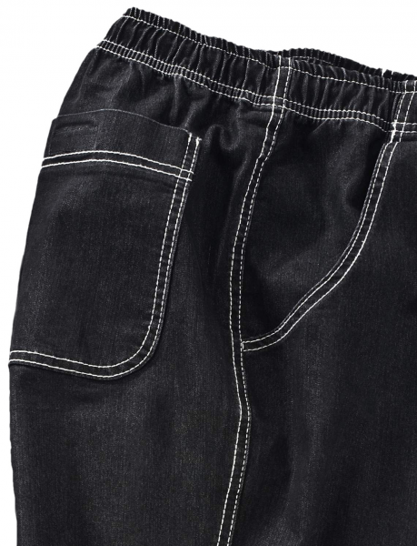 XXL4YOU - Pantalon jeans taille elastiquee noir delave de 3XL a 12XL - Image 2