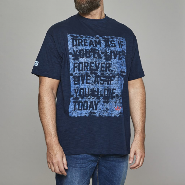 XXL4YOU - T-shirt manches courtes James Dean  bleu marine 3XL a 8XL
