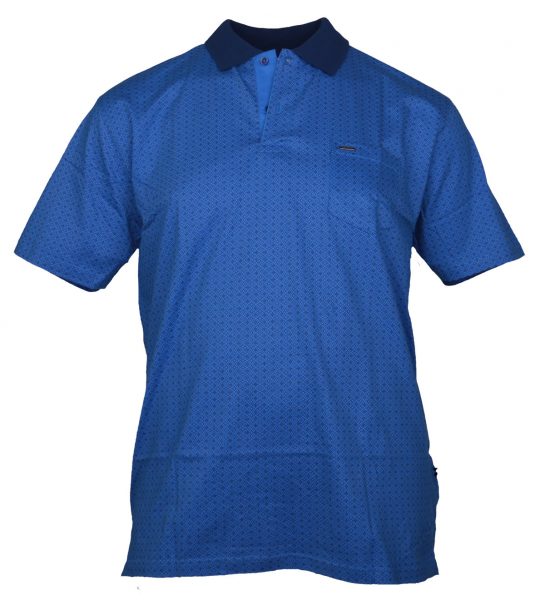 XXL4YOU - Polo jersey manches courtes bleu de 3XL a 6XL