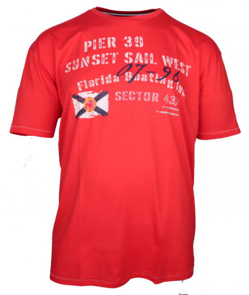 XXL4YOU - T-shirt manches courtes rouge 3XL a 8XL