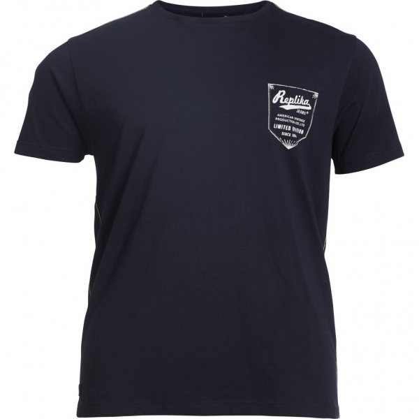 XXL4YOU - T-shirt col rond bleu marine de 3XL a 8XL