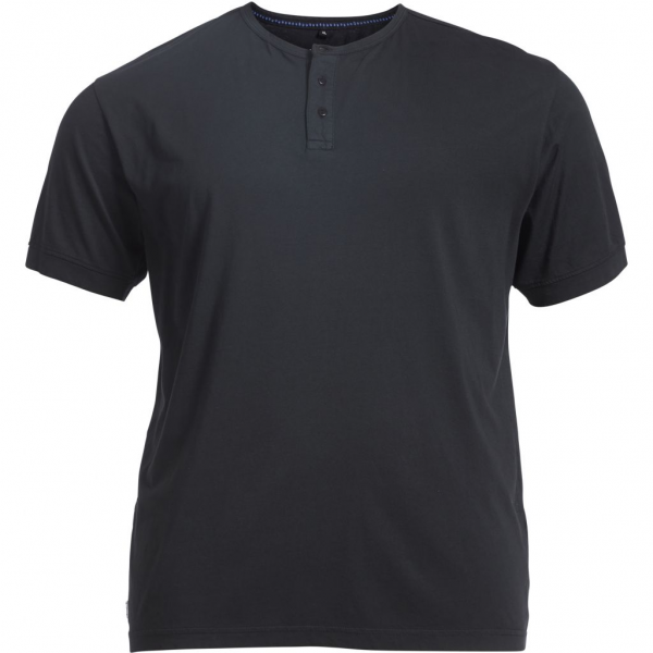 XXL4YOU - T-shirt col boutonne noir de 5XL a 8XL