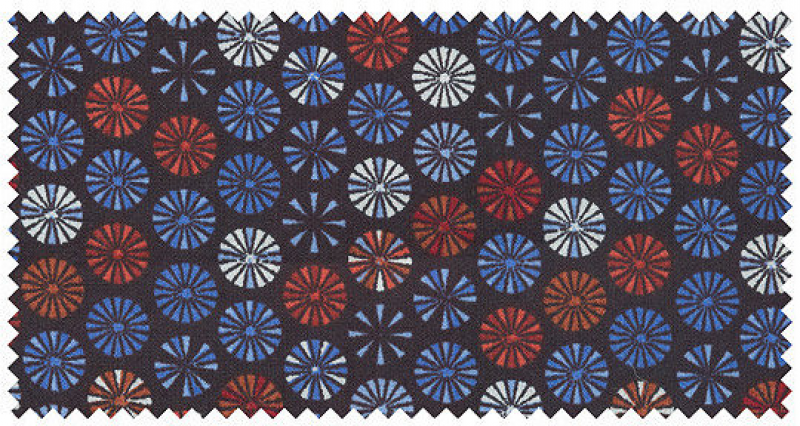 XXL4YOU - Chemise manches longue bleu marine motif rouge brique de 3XL a 6XL - Image 2