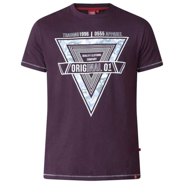 XXL4YOU - T-shirt manches courtes Aubergine de 3XL a 8XL