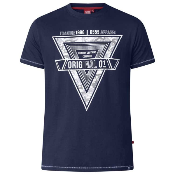 XXL4YOU - T-shirt manches courtes bleu marine de 3XL a 8XL