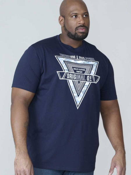 XXL4YOU - T-shirt manches courtes bleu marine de 3XL a 8XL - Image 3