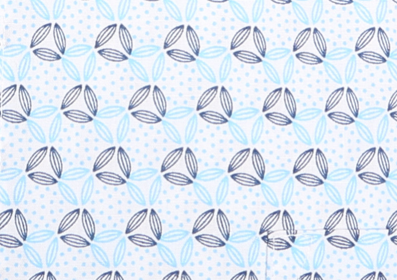 XXL4YOU - Chemise manche courte blanche avec motif bleue turquoise de 2XL a 5XL - Image 2
