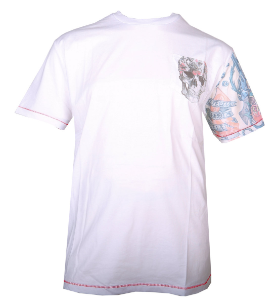 XXL4YOU - T-shirt manche courte Color Solar blanc de 3XL a 7XL