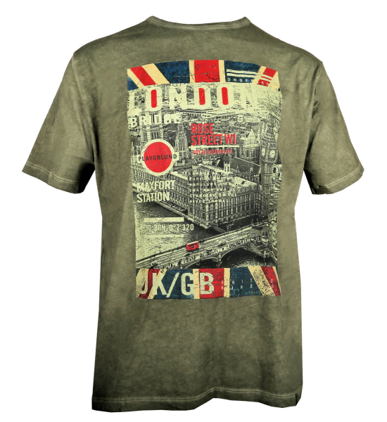XXL4YOU - T-shirt manche courte Vert army de 3XL a 7XL - London