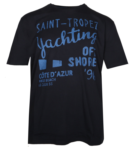 XXL4YOU - T-shirt manche courte bleu marine 3XL a 8XL