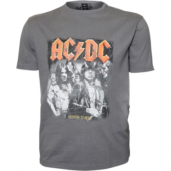 XXL4YOU - T-shirt AC-DC manche courte gris Charcoal de 2XL a 8XL