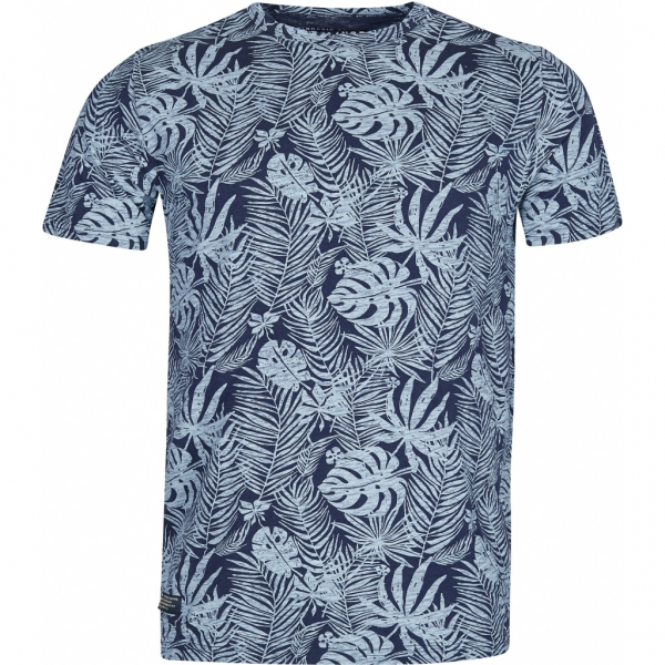 XXL4YOU - T-shirt manche courte bleu marine de 3XL a 8XL - Flower