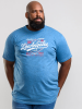 XXL4YOU - D555 - DUKE - T-shirt melange de bleu manche courte de 3XL a 6XL - Image 3