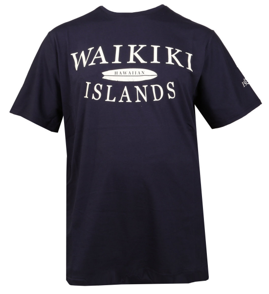 XXL4YOU - T-shirt manche courte bleu marine de 3XL a 8XL - Waikiki Islands