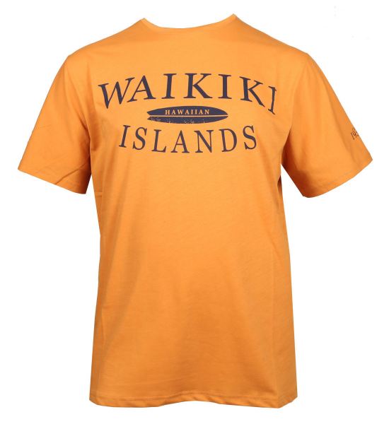 XXL4YOU - T-shirt manche courte ocre de 3XL a 8XL - Waikiki Islands