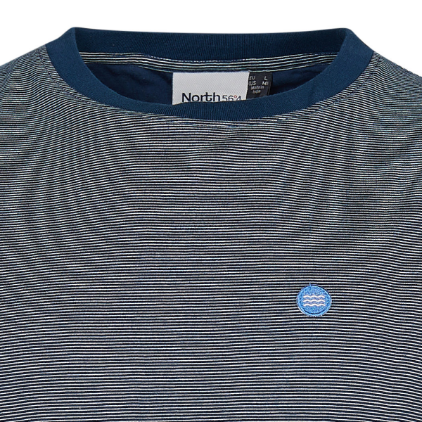 XXL4YOU - T-shirt manches courtes Ligne bleu marine 3XL a 6XL coton responsable - Image 2