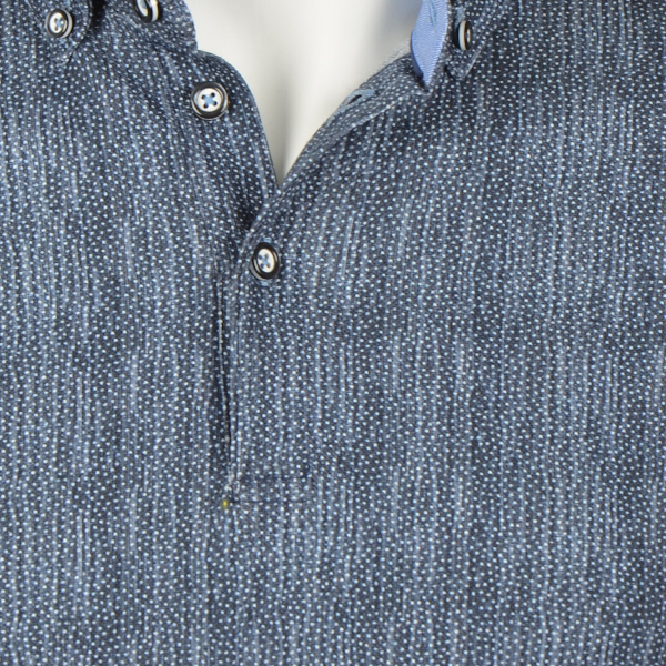 XXL4YOU - Polo col chemise Melange de gris fonce manche courte de 3XL a 6XL - Image 2