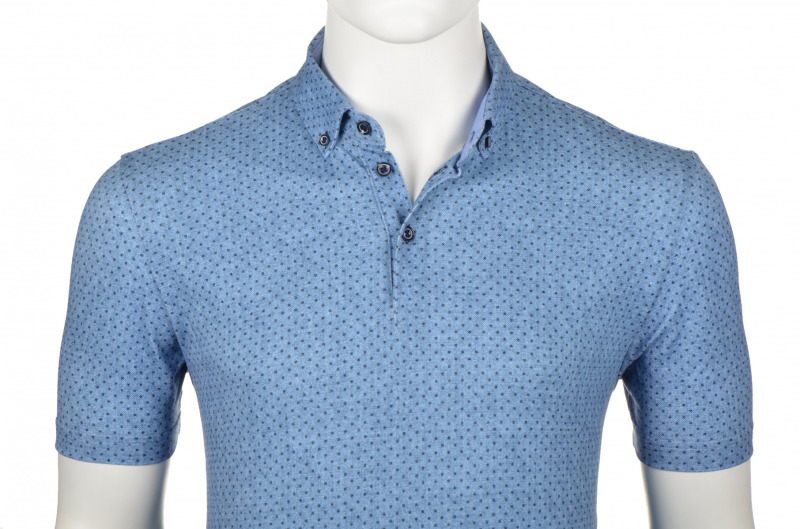 XXL4YOU - Polo col chemise bleu manche courte de 3XL a 6XL