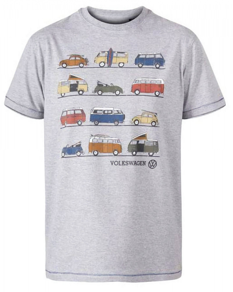 XXL4YOU - T-shirt Melange de gris clair VW manche courte de 3XL a 6XL