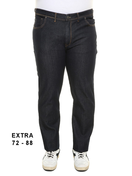 XXL4YOU - Maxfort jeans stretch tres grande taille bleu fonce delave de 72EU a 88EU