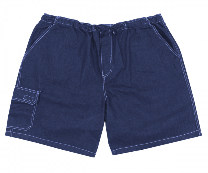 XXL4YOU - Bermuda jeans taille elastiquee bleu delave de 3XL a 12XL