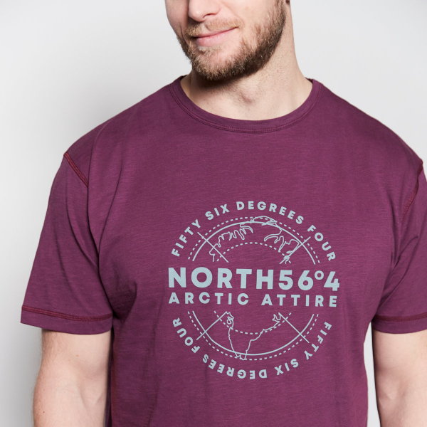 XXL4YOU - North 56.4 T-shirt manche courte Aubergine de 3XL a 10XL - Image 3