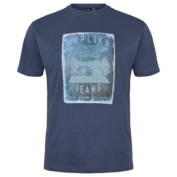 XXL4YOU - T-shirt Replika Jeans manche courte Melange de bleu de 3XL a 10XL