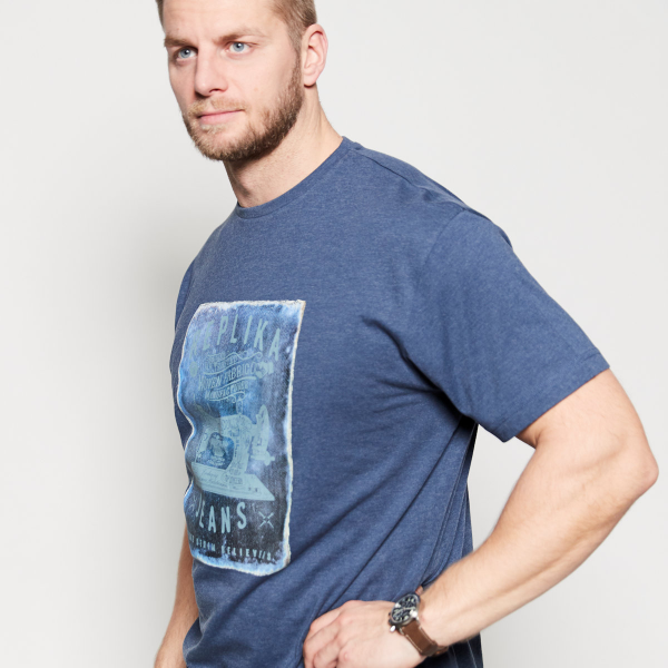 XXL4YOU - T-shirt Replika Jeans manche courte Melange de bleu de 3XL a 10XL - Image 3