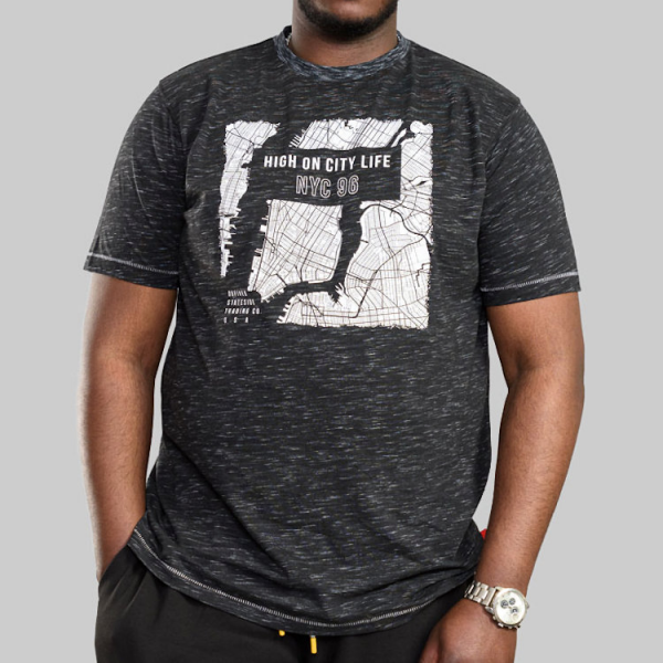 XXL4YOU - T-shirt Melange de gris fonce manche courte3XL a 6XL - Image 3