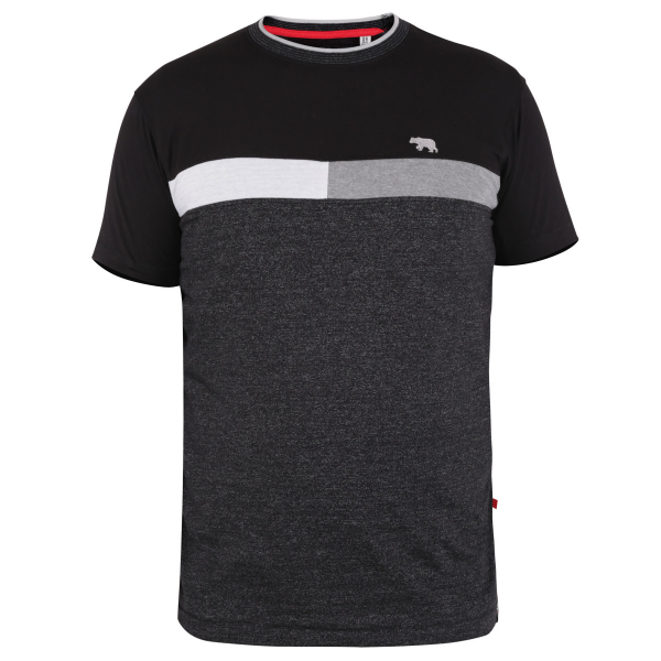 XXL4YOU - T-shirt gris et noir manche courte3XL a 6XL