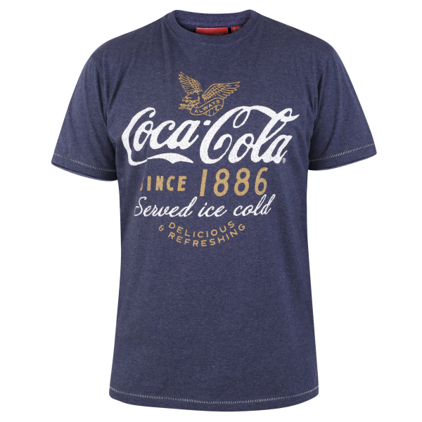 XXL4YOU - T-shirt Official Coca-Cola Melange de bleu marine manche courte 3XL a 6XL