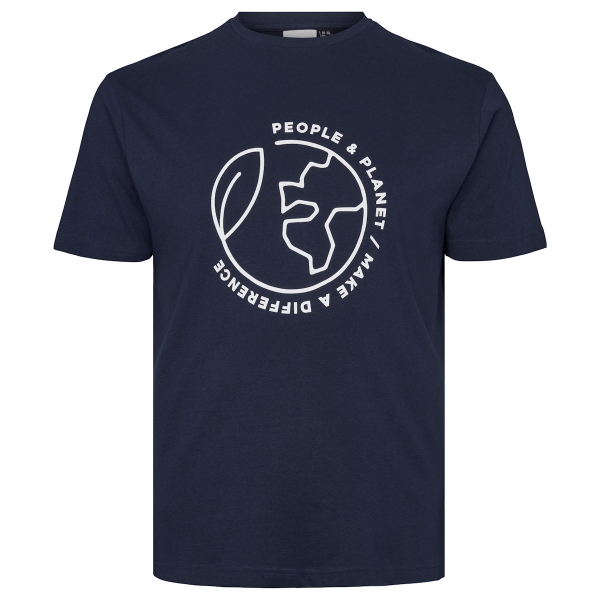 XXL4YOU - T-shirt manche courte bleu marine 2XL a 8XL coton responsable