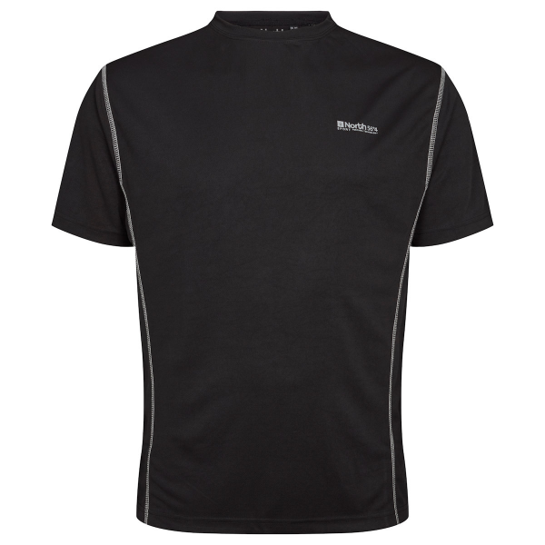 XXL4YOU - T-shirt manche courte Sport Tech noir de 3XL a 8XL