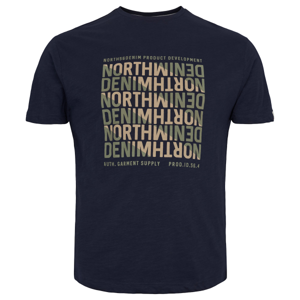 XXL4YOU - North DENIM56 T-shirt manche courte bleu marine 2XL a 10XL