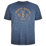 XXL4YOU North 56 DENIM T-shirt manche courte bleu marine délavé 2XL à 8XL